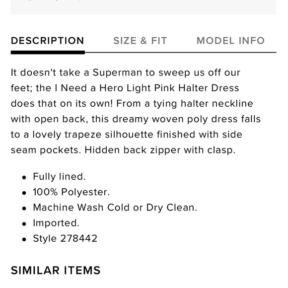 Lulu’s • Light Pink Halter Dress • M - Picture 4 of 4